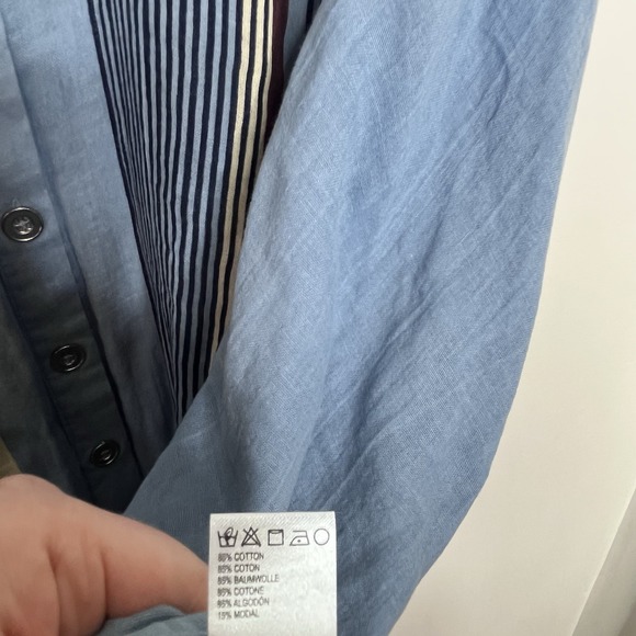 Free People Vacation Mode Kaftan Dress Blue Womens One Size Coastal Boho Resort - Picture 10 of 10